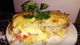 Мясо пофранцузски в духовке из свинины с картофелем и грибами [upl. by Hoj]