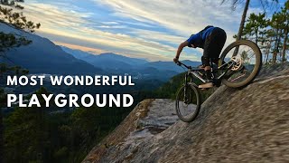 MUST WATCH Drone chases Pro Mountain Biker in a magical place [upl. by Loredana748]