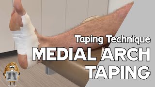 EASY Medial Arch Taping Technique for Plantar fasciitis Heel pain or Flat feetArch support [upl. by Nerej]