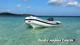 Dinghy jangueo en el Norte de PR icacos island Palomino island isla de Ramos island [upl. by Kaasi]