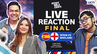 SPANYOL VS INGGRIS  FINAL PIALA EROPA  LIVE REACTION  DEMAM BOLA EROPA [upl. by Eceinahs710]