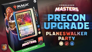 “Planeswalker Party” Commander Masters Precon Upgrade Guide  The Command Zone 548  MTG EDH Magic [upl. by Sewel]