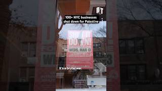 100 businesses across NYC shut down today as part of an international day of action for Palestine [upl. by Rosol]