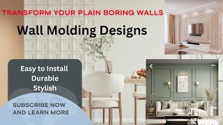 Wall Molding Designs for living room and bedroom for plain boring walls 20240912 142345 0001 [upl. by Okiram]