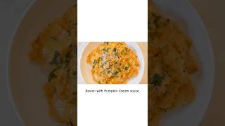 Ravioli with Pumpkin Cream sauce pasta recipe recipeoftheday food pe [upl. by Egap]