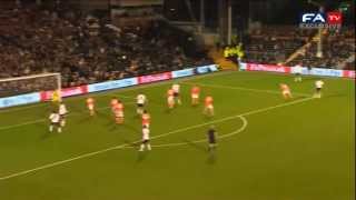 25 yard stunner by Karagounis vs Blackpool  FA Cup 3rd Round  FATV [upl. by Annoyek]