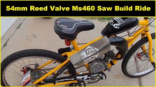 54mm Reed Valve Ms460 Saw Build Ride [upl. by Enyamart]