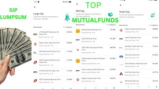 Top Mutual Funds For SIP amp LUMPSUMmutualfunds groww investment [upl. by Suoiluj]