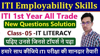 New Employability Skills ITI 1st Year Class05  New Question Series [upl. by Tiff374]