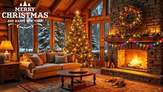 Cozy Christmas Fireplace Instrumental 🔥Relaxing Christmas Music Fireplace 🎅 Christmas Ambience [upl. by Enajiram715]