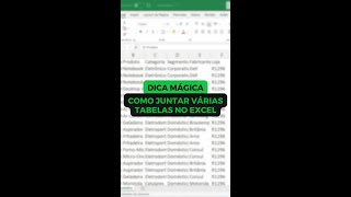 Como Combinar Várias Tabelas no Excel [upl. by Maribeth]