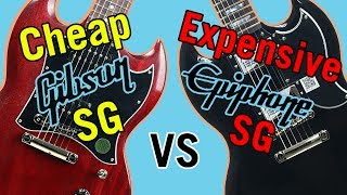 Cheap Gibson SG vs Expensive Epiphone SG Tone Comparison [upl. by Marietta]