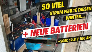 So viel Strom fehlte diesen Winter  Neue Batterien  Soec 128V 150Ah [upl. by Hamas]