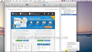 PDF Editor Mac How to Add and Edit Bookmarks in PDF document [upl. by Sherri601]