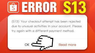 How To Fix Shopee Error Checkout S13 [upl. by Keiko]