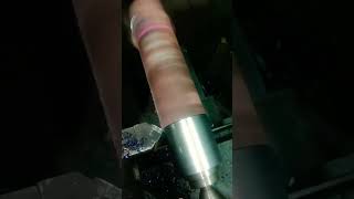 PARALLEL LATH REDUCING PIPES SIZE WHILE MAKING THEM CYLINDRICAL TURNING STRAIGHT [upl. by Eniamrehc]