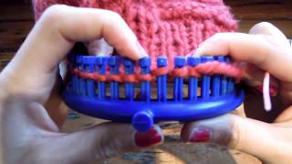 How to do a Stretchy Bind Off on Knitting Loom [upl. by Ayram554]