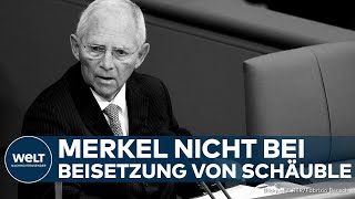 WOLFGANG SCHÄUBLE Politiker und Angehörige nehmen in Offenburg Abschied – Angela Merkel nicht dabei [upl. by Mellar]