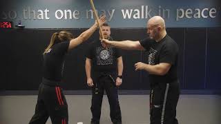 Don’t get caught off guard  Krav Maga Off Angle Stick Defense hendersonvillma [upl. by Guadalupe]