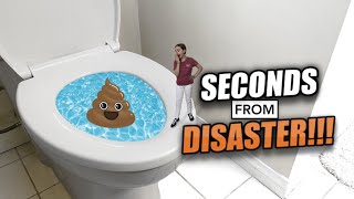 STOP AN OVERFLOWING TOILET IN SECONDS [upl. by Sinnard506]