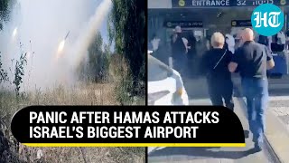 Hamas Attacks Israels Biggest Airport In Tel Aviv Iron Dome Intercepts Multiple Rockets  Details [upl. by Ahsercel]