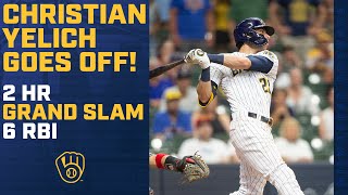 Christian Yelich GOES OFF with GRAND SLAM Solo HR amp 6 RBI Full Highlights [upl. by Safier17]