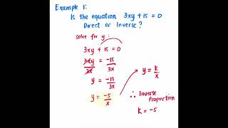 DIRECT OR INVERSE PROPORTION [upl. by Nnaycnan]