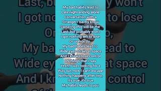 Bad habits lyricsedsheeranytshorts shortslyricvideo [upl. by Asilegna]