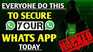 How to secure whats appHow to protect whatsapp from hacker Turn on whatsapp End to End encryption [upl. by Mccowyn]