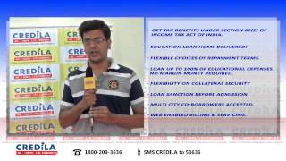 Student Testimonial  Credila Education Loan  Sameer Deshpande [upl. by Derina]