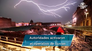 Así se vio la granizada en la Ciudad de México [upl. by Bara]