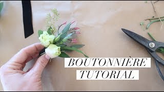 Boutonniere Tutorial  PETAL DRIVEN FLORAL KIT [upl. by Calley]