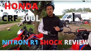 HONDA CRF300L Nitron R1 rear shock review [upl. by Llerraf973]