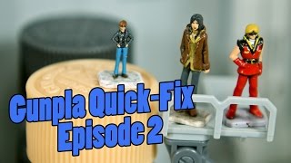 600  Gunpla QuickFix Ep2 Painting Pilot Figures [upl. by Nwahsuq]