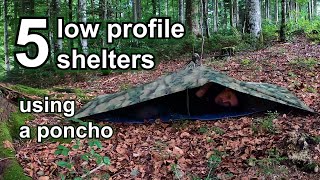 5 low profile shelters  Military poncho [upl. by Elbam]