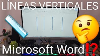 ✍ Como HACER LÍNEAS VERTICALES en WORD FÁCIL y RÁPIDO [upl. by Eelynnhoj]