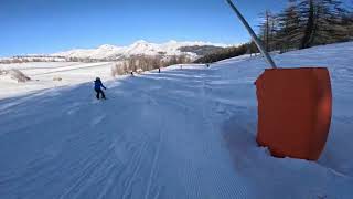 Serre chevalier piste bleue Les myrtilles [upl. by Gautier]