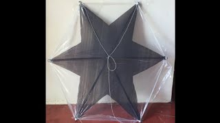 COMO HACER UNA CHICHIGUA O COMETA CON DISEÑO DE ESTRELLA PASO A PASO 😱😱 [upl. by Gnap880]