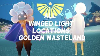 All Winged Light Locations Golden Wasteland  Beginners Guide  Sky Children of the Light [upl. by Siraved]