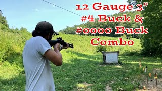 12 Gauge 3” 4 Buck amp 0000 Buck Combo Range Testing [upl. by Anicart]