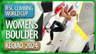 Bouldering Finals  Keqiao  Womens  IFSC World Cup  2024 [upl. by Beitz]