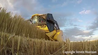 Grain Harvest 2015 Moray Scotland [upl. by Enamrahc686]