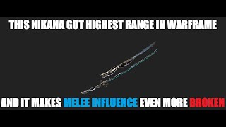 This NIKANA is best MELEE INFLUENCE weapon in Warframe Melee trough walls [upl. by Pryor329]