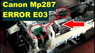 bongkar printer canon mp287 error E03 ganti sensor asf [upl. by Helaina]