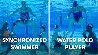 Water Polo Players Try Synchronized Swimming  SELF [upl. by Aztilay714]