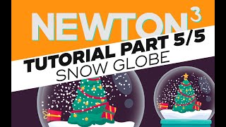 Tutoriel 55  Animer un Globe de Noël  La Neige  avec After Effects et Newton3 [upl. by Eahsed]