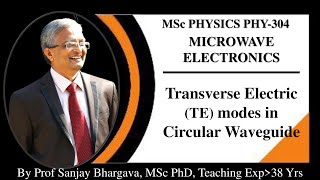 L4 UNIT1 TE amp TEM modes in Circular waveguide Field Equations Propagation Characteristics [upl. by Burgener]