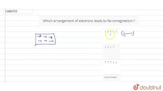 Which arrangement of electrons leads to ferromagnetism   12  SOLID STATE  CHEMISTRY  P BAHA [upl. by Noillid]