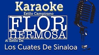 Flor Hermosa  Karaoke  Los Cuates De Sinaloa [upl. by Niasuh]