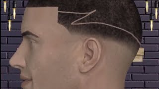 Barber Chop Mid Fade Tutorial [upl. by Anuahsar]